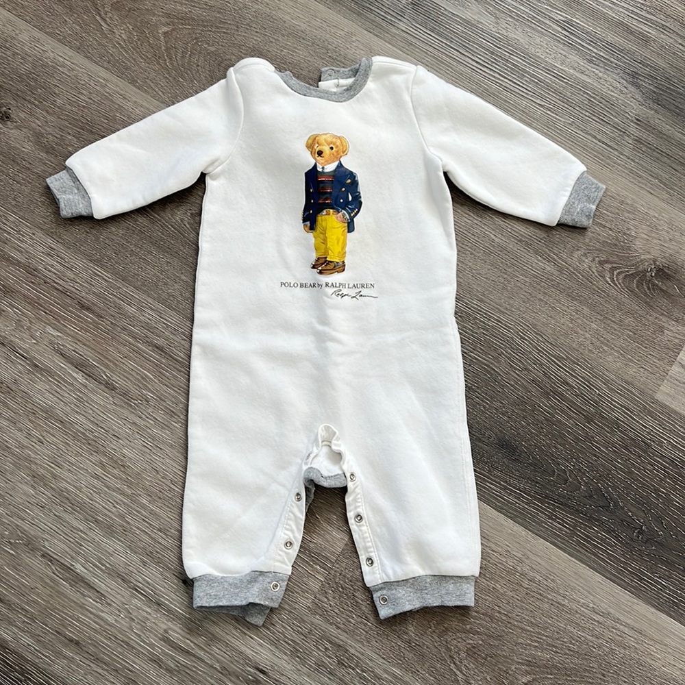 6 month polo bear winter one piece